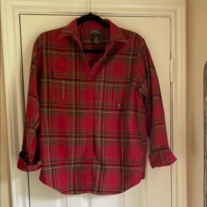 Ralph Lauren Red Plaid Button Down Shirt
